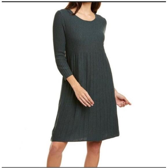 Eileen Fisher Wool Ribbed Half Sleeve Dress Size SP - Picture 1 of 5